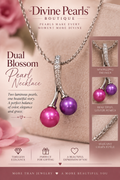 Dual Blossom Pearl Pendant