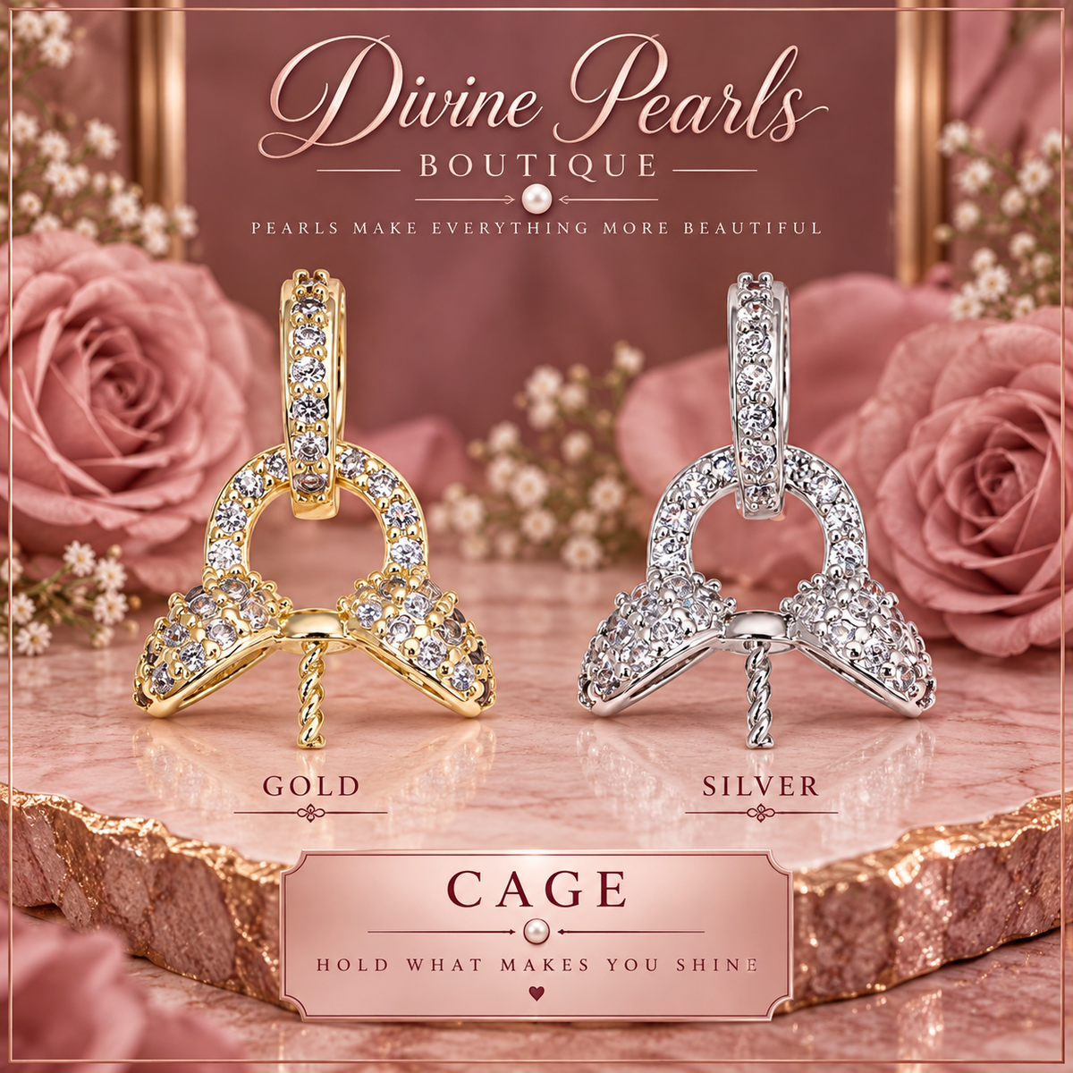 Divine Embrace Pearl Pendant